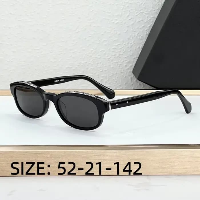 Nouvelles Lunettes de Soleil Ovales Artisanales Japonaises 2026 de Haute Qualité avec Protection UV400 pour Hommes et Femmes