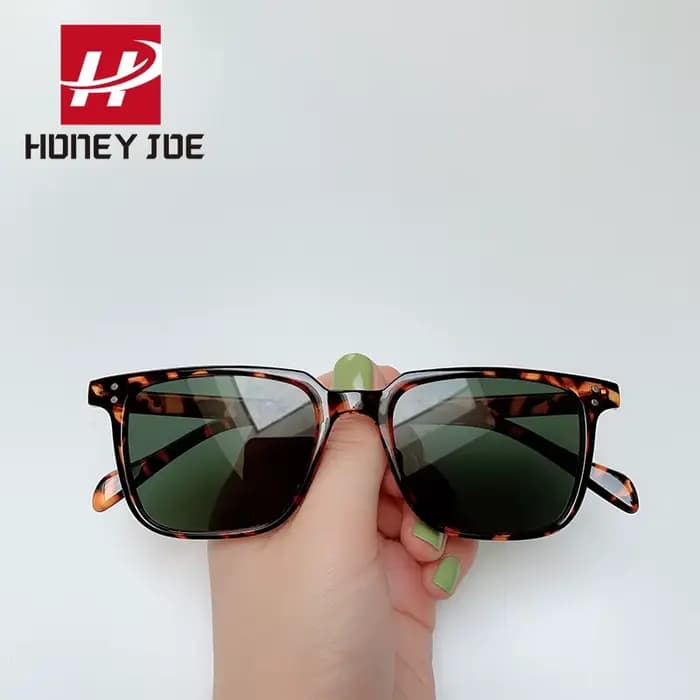 Lunettes de soleil carrées vintage de luxe pour hommes et femmes