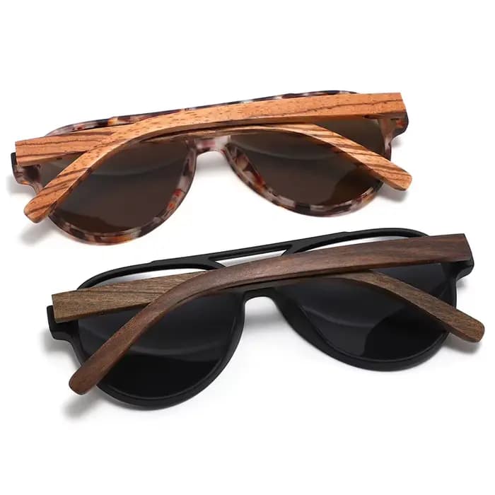 Lunettes de soleil personnalisées en bois gravées