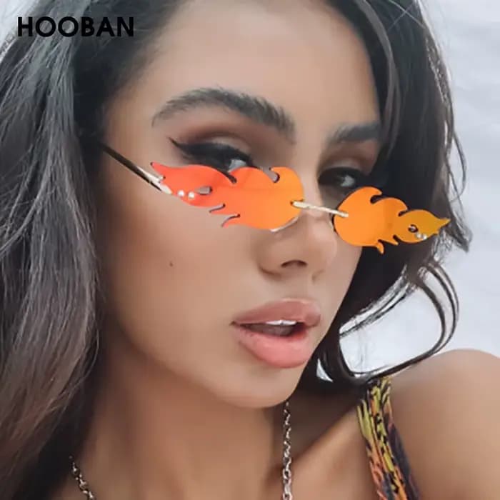 Lunettes de soleil flamme de feu pour femmes et hommes