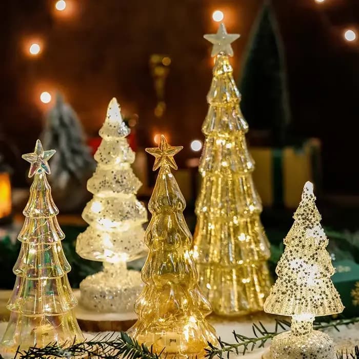 Ornements de Sapin de Noël en Verre Brcorporelle, Décoration de Bureau Shoe à la Maison, Veilleuse LED, Décorations de ix, Cadeau de Festival pour Enfant