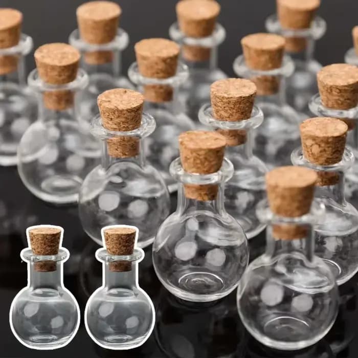 Mini bouteilles en verre, bocaux, conteneurs vides transparents avec couvercles, Message de souhait, bouteille en verre, artisanat de bricolage pour décorations de mariage de noël