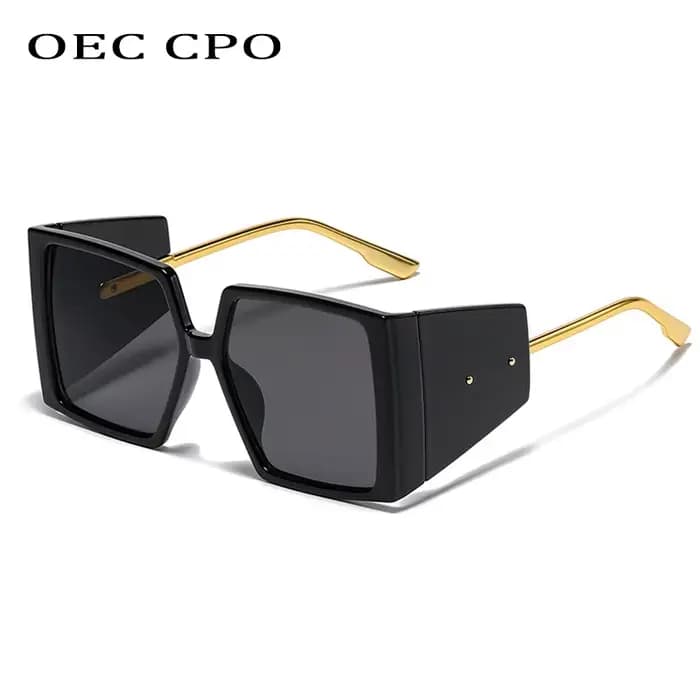 OEC CPO – lunettes De Soleil Vintage Punk carrées pour femmes