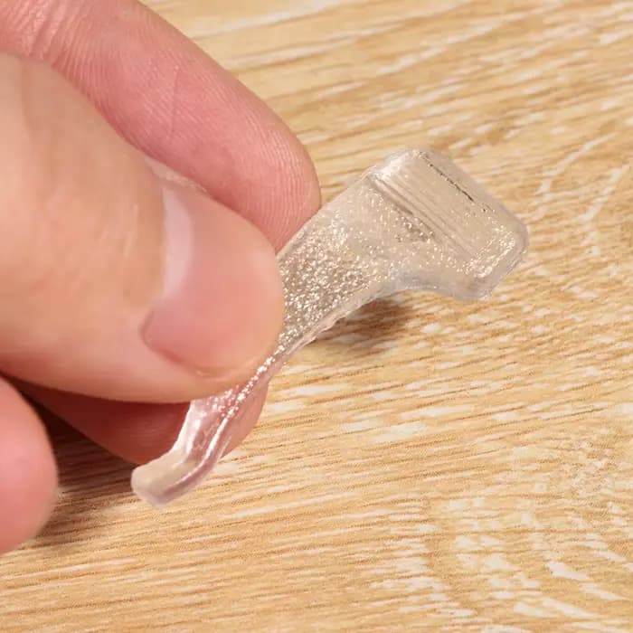 Crochets d'oreille en silicone coordonnants transparents pour lunettes