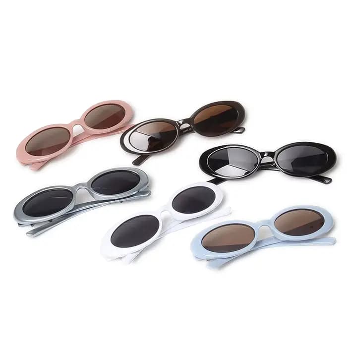 Lunettes de soleil rétro à nœud ovale pour femmes