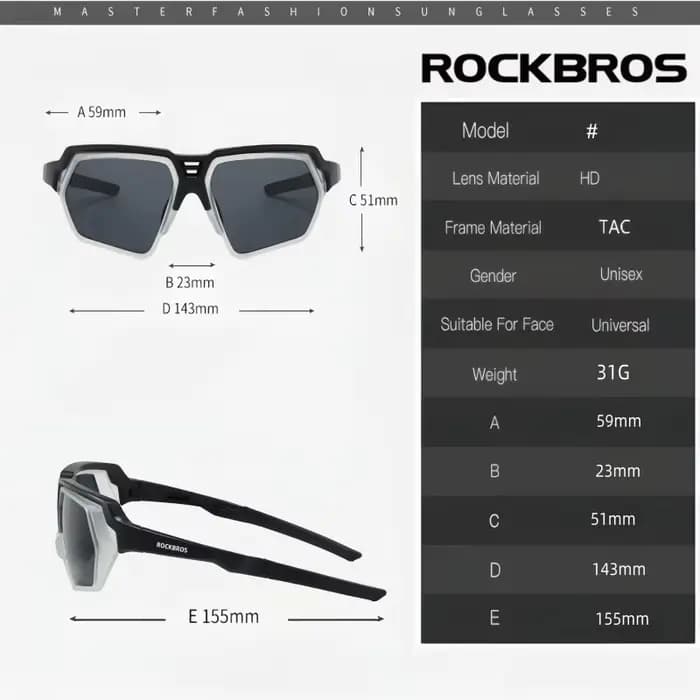 Nouvelles Lunettes de Vélo ROCKBROS 2026 Photochromiques