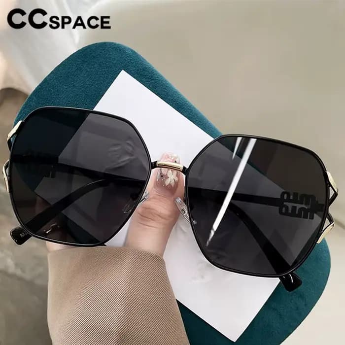 Nouvelle mode 2025 lunettes de soleil femmes marque de luxe lettres Anti lumière forte Vintage grand cadre