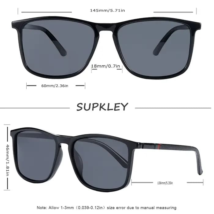 SUPKLEY Sport Lunettes De Soleil pour Hommes Polarisées Confortable Porter Carré