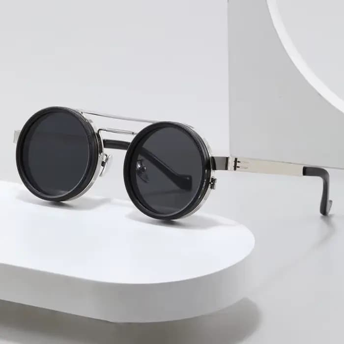 SHAUNA rétro métal rond Punk ND9 niveaux réglable gradation lunettes de soleil femmes polarisées UV400 mode hommes