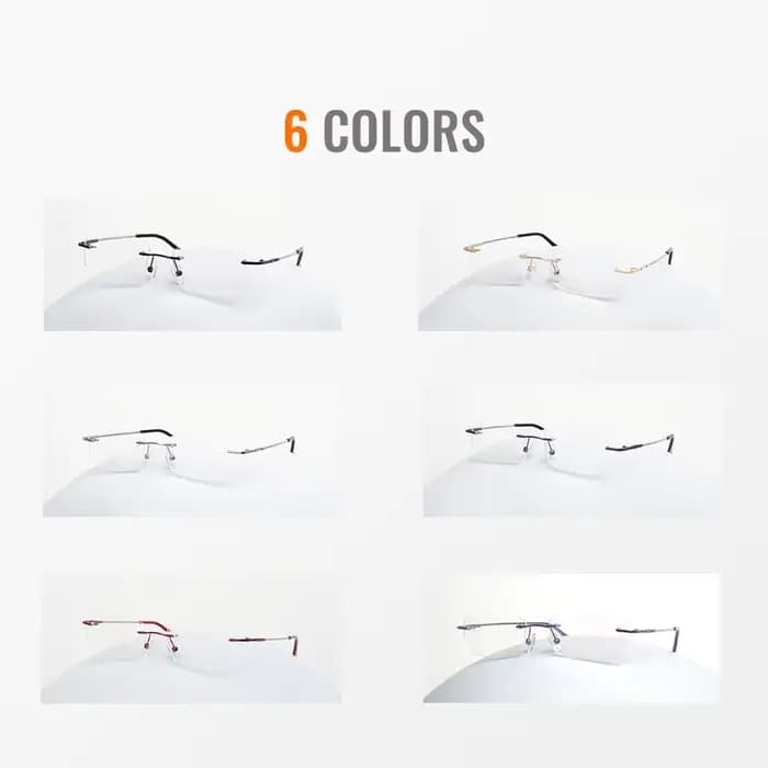 Toketorism Lunettes sans monture pour femme pour myopie hypermétropie