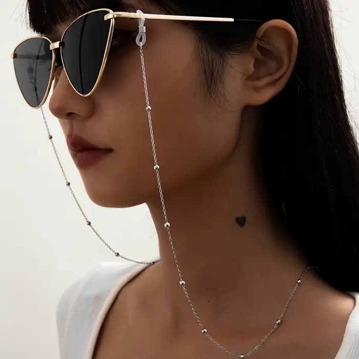 Chaîne de lunettes en perles pour femmes
