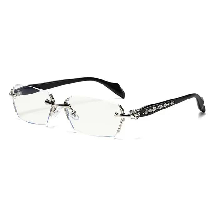 Lunettes anti-lumière bleue haute définition pour hommes - Design rétro à monture intégrale avec verres transparents