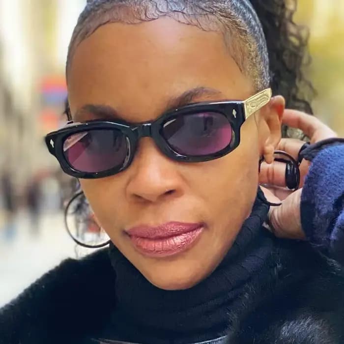 Samjune Lunettes de soleil carrées à monture fine pour hommes et femmes