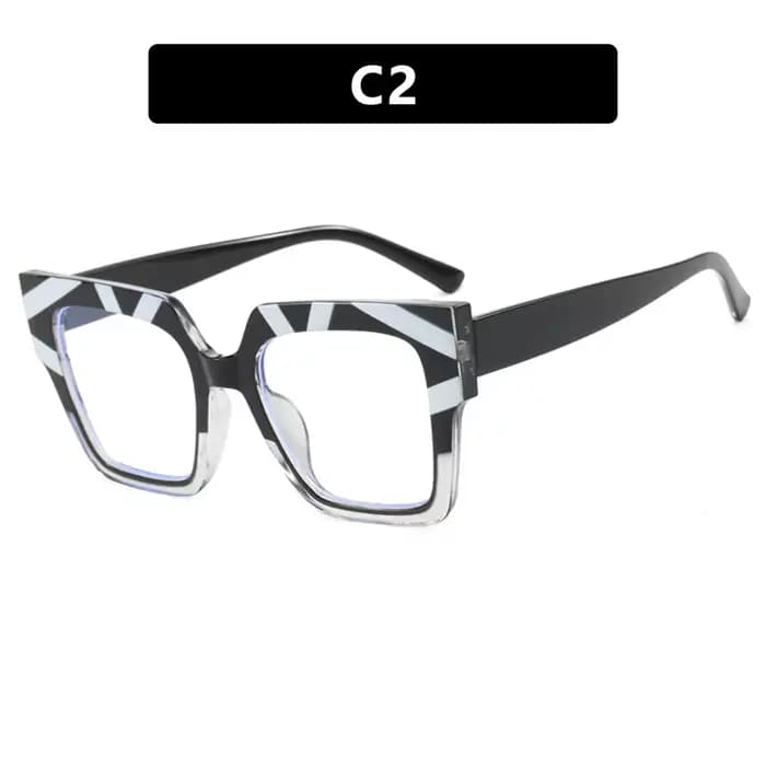 Couleur correspondant grand cadre oeil de chat anti-lumière bleue myopie lunettes