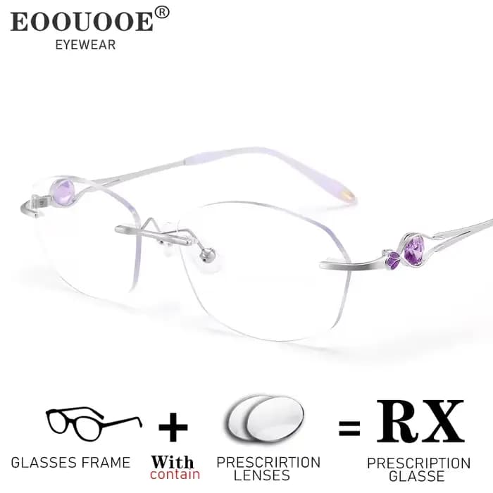 Lunettes optiques en titane pour femmes