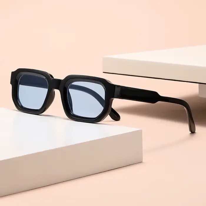 Luxueux Rectangle lunettes de soleil femmes hommes marque de mode concepteur décontracté
