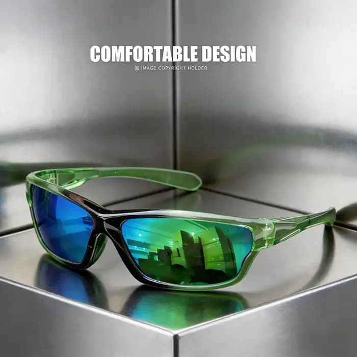 Lunettes de soleil polarisées de sport à la mode – Monture colorée transparente – Parfaites pour le cyclisme