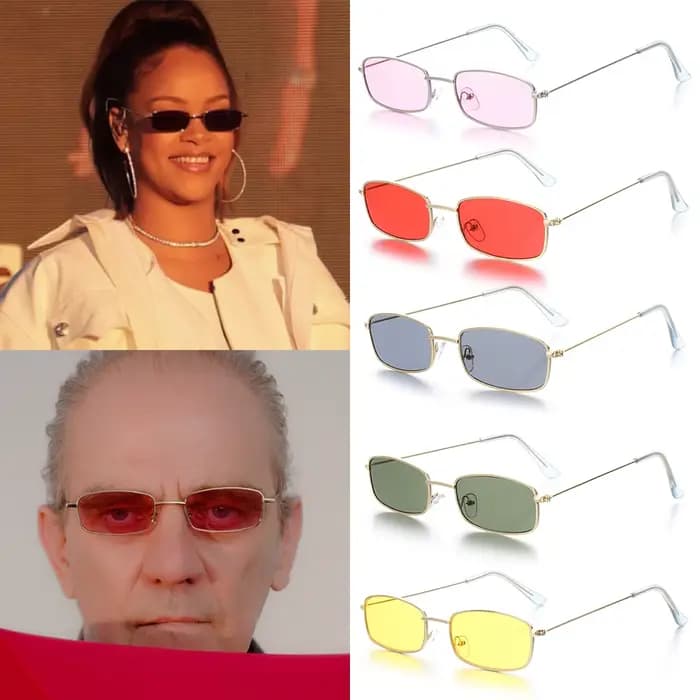 Lunettes de soleil rectangulaires rétro classiques pour femmes et hommes