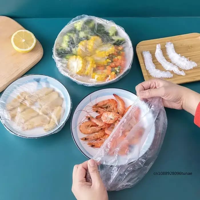 Sacs de conservation des aliments colorés pour réfrigérateur, 100 pièces, sac d'emballage de qualité alimentaire, Film alimentaire réutilisable pour cuisine, enveloppe transparente