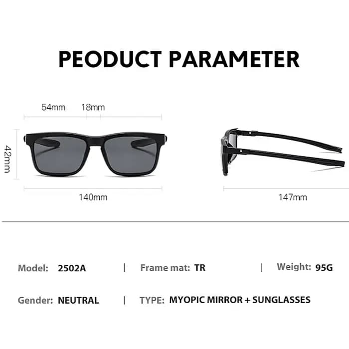 Lunettes de soleil polarisées à jambe télescopique ultra-légères pour hommes et femmes