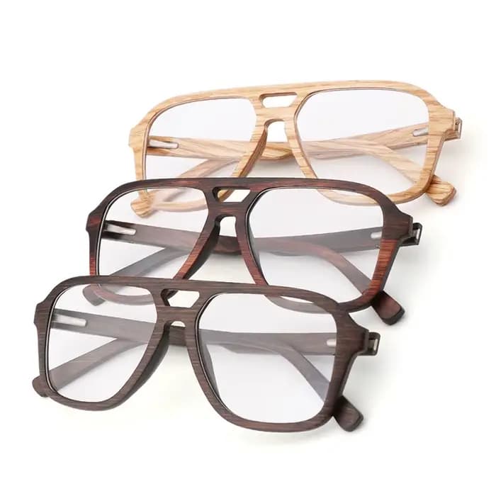 HDLosFTER-Monture de lunettes en bois 100% naturel pour hommes