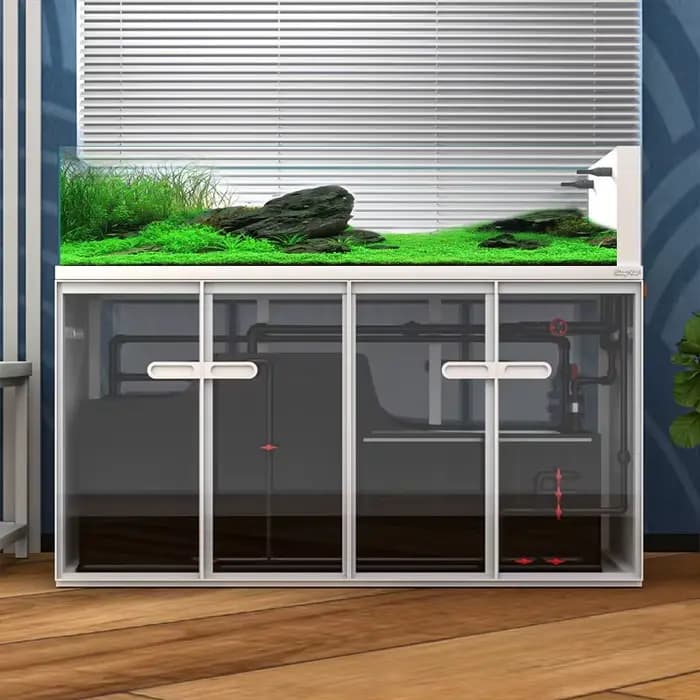 Grand réservoir de poissons en verre de Style moderne, fournitures d'aquarium de poissons marins, supports d'aquarium en vente