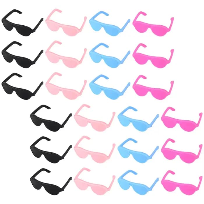 60 pièces Mini lunettes miniatures pour lunettes de soleil poupées jouet maison lunettes de soleil minuscule petite maison de poupée en plastique