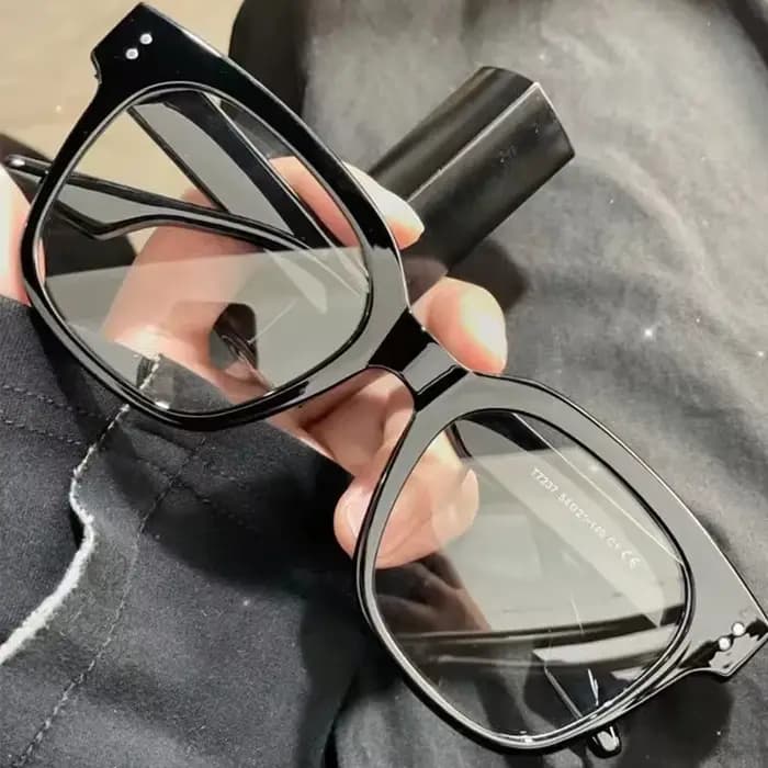 Nouveau Vintage coréen noir lunettes grand cadre carré
