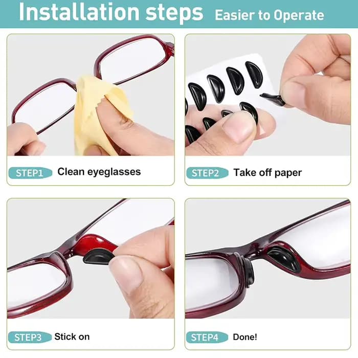 5 paires de coussinets adhésifs en silicone pour lunettes, rehausseurs de nez pour lunettes, coussinets de repose-nez, augmentation de la hauteur