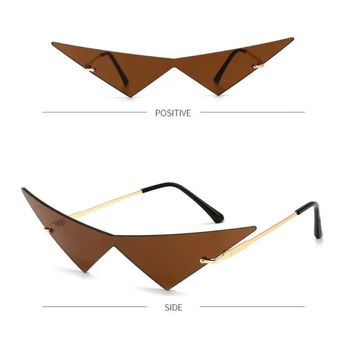Lunettes de soleil triangle vintage pour femmes