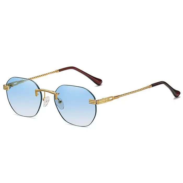Lunettes de soleil rondes rétro en métal pour hommes et femmes