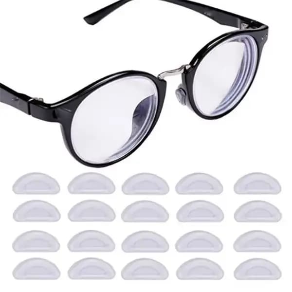 Coussinets antarcteurs en silicone transparents pour lunettes