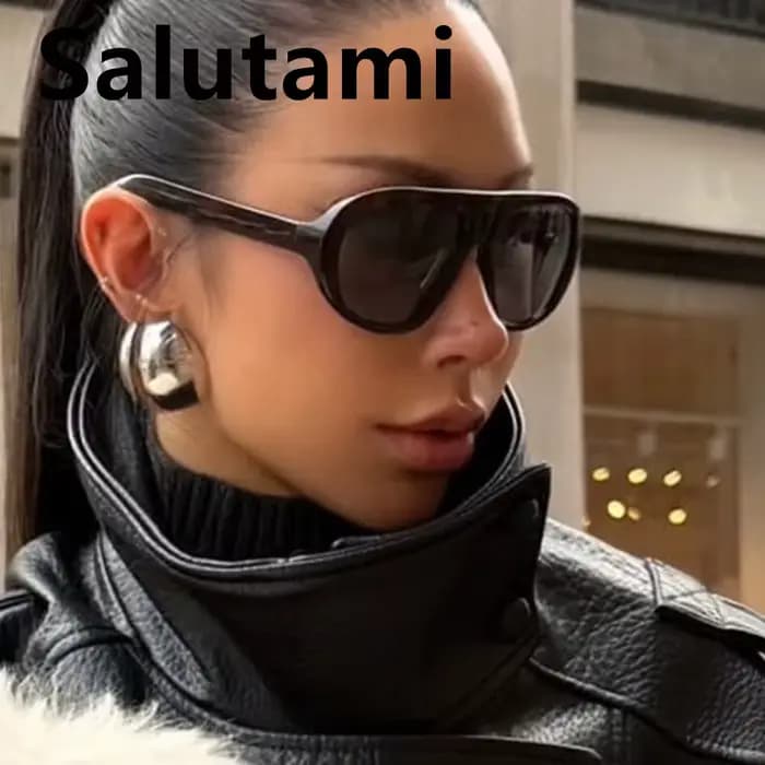 Lunettes de soleil vintage noires léopard pour hommes et femmes