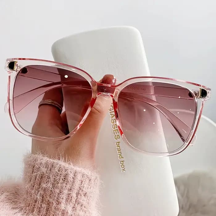 Mode surdimensionné lunettes De soleil femme marque concepteur Vintage carré
