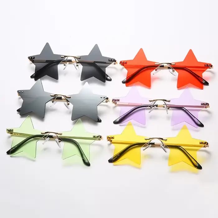 SO & EI – lunettes de soleil Vintage en forme d'étoile pour homme et femme