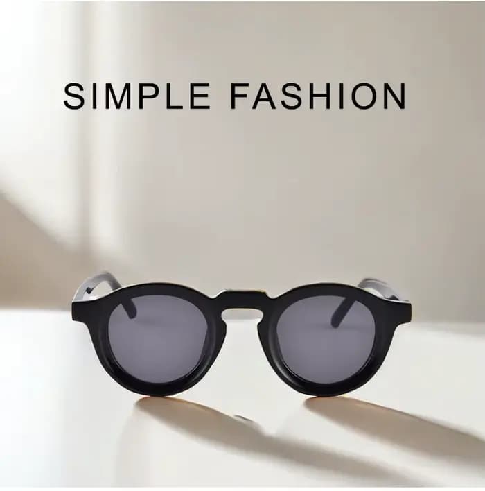 Lunettes de soleil rondes femmes hommes Punk nuances rétro tendance