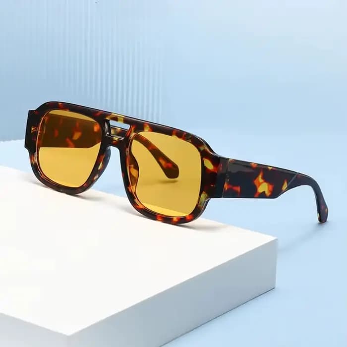 Lunettes de protection 1/4 ensembles rétro grand cadre Double ponts