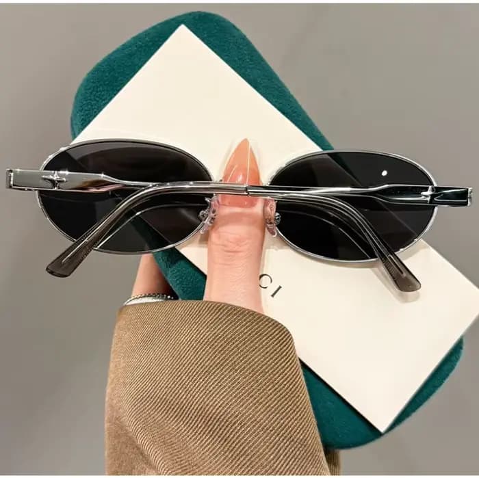 CLLOIO – lunettes de soleil vintage à monture ovale pour femmes