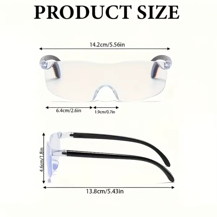 Loupes 3X portables, mains libres, vue claire, légères, pour la lecture et la réparation artisanale
