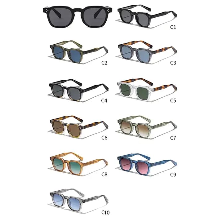 1/2/3 pièces en gros nouveau carré rétro lunettes De Soleil hommes mode Punk