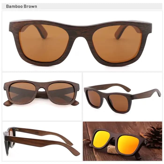 Lunettes De soleil polarisées en bois De bambou naturel pour hommes et femmes