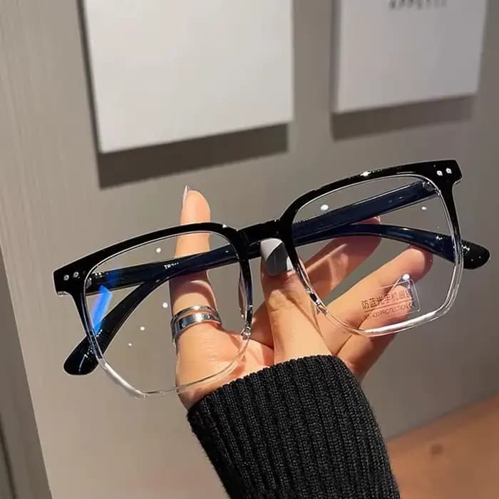 Lunettes Rondes Transparentes Anti-Lumière Bleue pour Homme et Femme