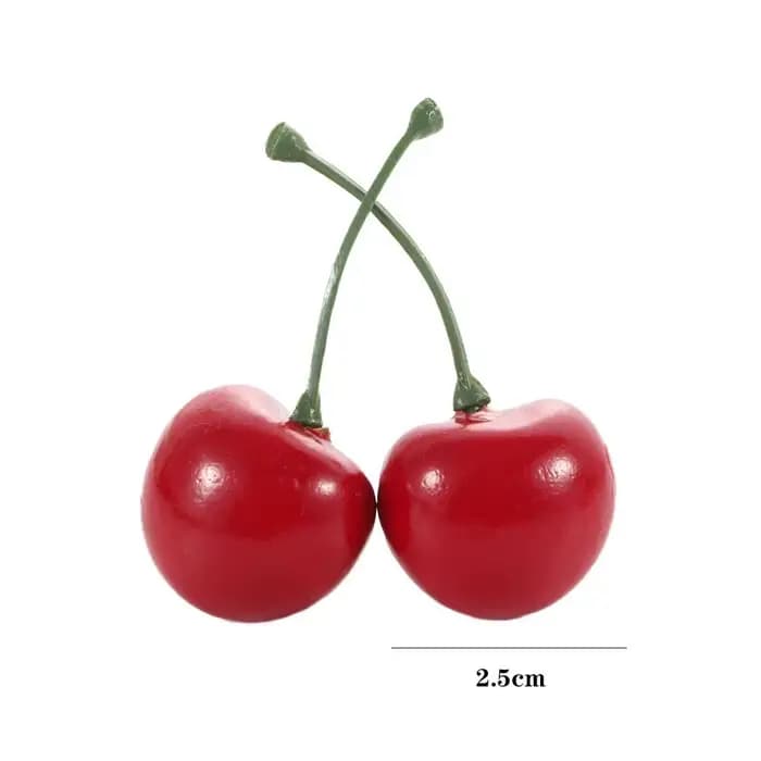 Accessoires de photographie, Ornement de fruits, Mini cerises artificielles réalistes, Modèle de fruits, Cerises rouges, Faux cerises