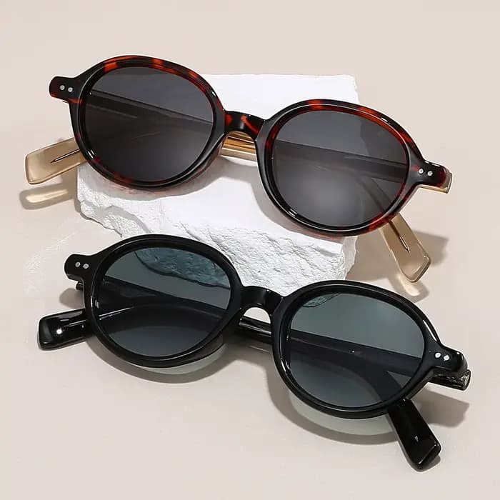 Lunettes de soleil ovales vintage pour hommes et femmes