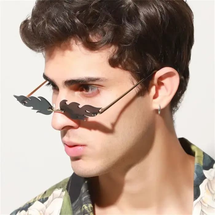 Lunettes de soleil flamme sans bords pour femmes