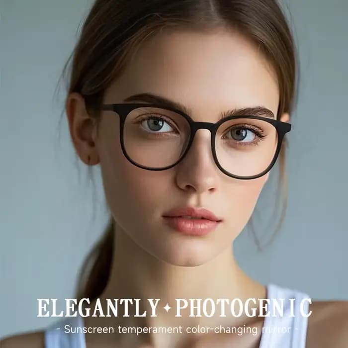 BEAU FIVE Lunettes pour femmes à monture carrée à couleurs changeantes pour les déplacements quotidiens