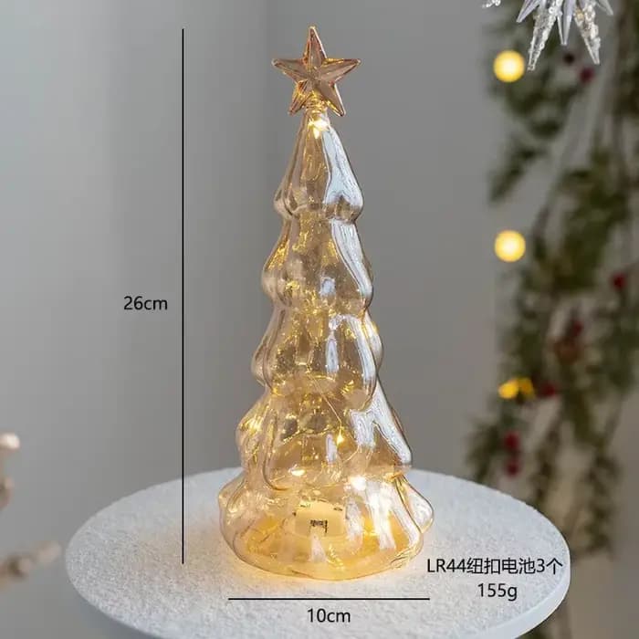 Ornements de Sapin de Noël en Verre Brcorporelle, Décoration de Bureau Shoe à la Maison, Veilleuse LED, Décorations de ix, Cadeau de Festival pour Enfant