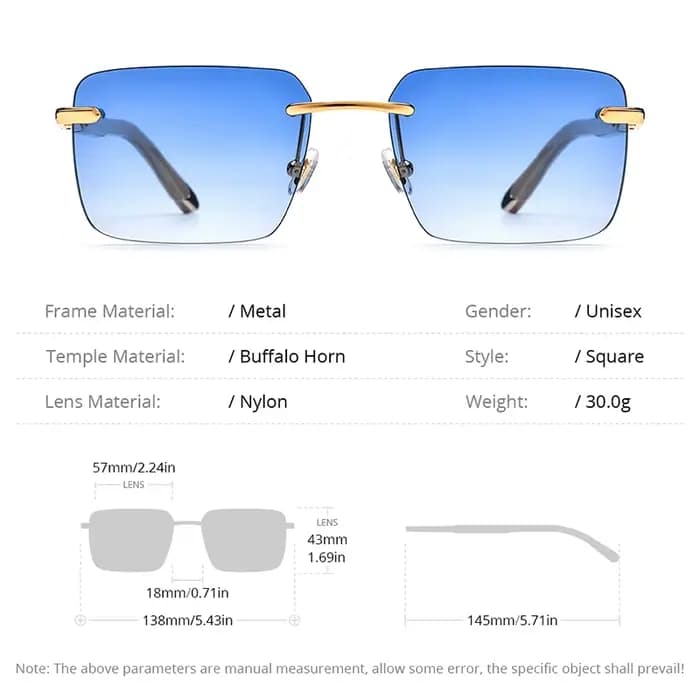 Lunettes de soleil HEPIDEM en corne de buffle pour femmes