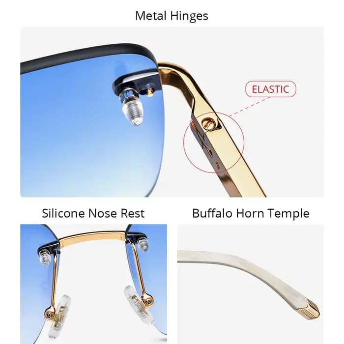 Lunettes de soleil HEPIDEM en corne de buffle pour femmes