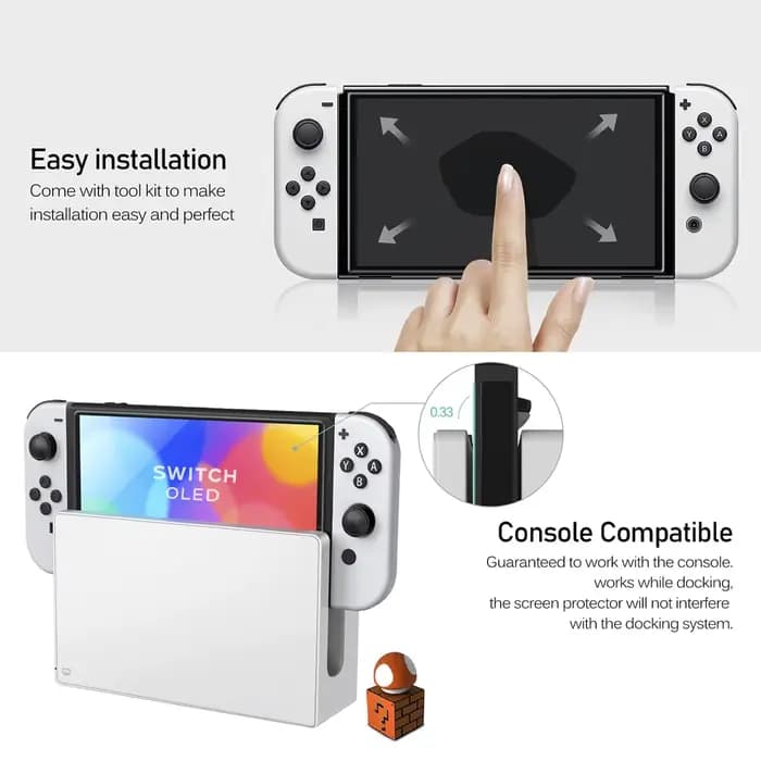 Verre trempé 9H pour Nintendo Switch OLED Switch2 2, protecteur d'écran, accessoires de Film de protection en verre transparent anti-rayures HD